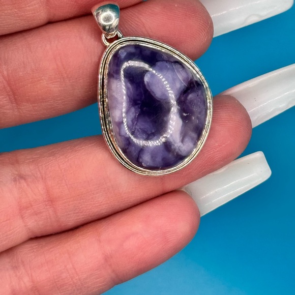RARE Tiffany Stone Utah 925 Sliver Pendant Gemstone Rare Natural Stone - Picture 5 of 7